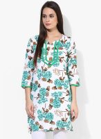 Jaipur Kurti White Printed Kurtis