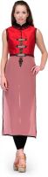 Just Wow Wedding, Party Embellished, Embroidered Women's Kurti(Red, Pink)