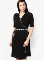 Kaaryah Black Colored Solid Shift Dress