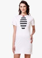 Kaaryah White Colored Solid Bodycon Dress