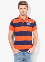 Kappa Orange Striped Polo T-Shirt