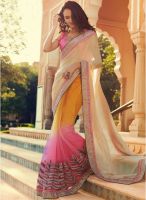 Khwaab Multicoloured Embroidered Saree