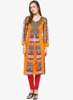 Kurti'S Orange Embroidered Kurtis