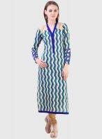 Libas Blue Printed Kurta