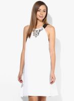 Mysterious Miss White Embellished Shift Dress