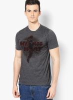 NBA Lebron James Heat Grey Round Neck T-Shirt