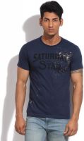 Pepe Printed Men's Round Neck Blue T-Shirt