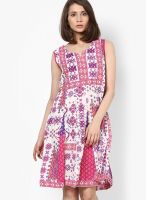 Rain & Rainbow Cotton Fuchsia Dress