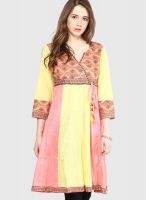 Rain & Rainbow Pink Printed Kurta