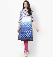 Rangmanch By Pantaloons Cotton Blue Kurta