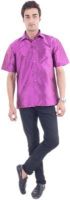 Scot Wilson Men's Solid Casual Purple Shirt