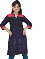 Shes Printed Women's A-line Kurta(Multicolor)