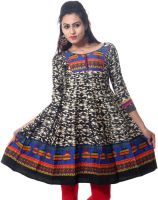 Span Casual Printed Women's Kurti(Blue)