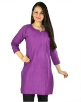 Sukuma Casual Solid Women's Kurti(Purple)