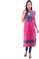 Vinayak Collection Printed Women's Straight Kurta(Pink) Vinayak Collection Printed Women's Straight Kurta(Pink)
