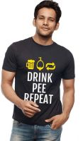 Wear Your Opinion Printed Men's Round Neck Black T-Shirt