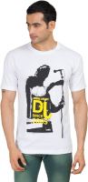 Winfield Printed Men's Round Neck White T-Shirt