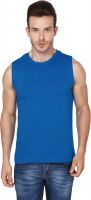 99Tshirts Solid Men's Round Neck Blue T-Shirt