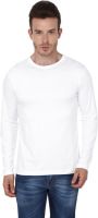 99Tshirts Solid Men's Round Neck White T-Shirt