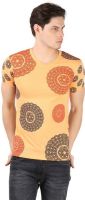 A1 Tees Printed Men's V-neck Orange T-Shirt