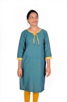 Aadit Casual Printed Women's Kurti(Green)