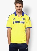 Adidas Chelsea Yellow Football Polo T-Shirt