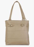 Alessia Beige Polyurethane (Pu) Handbag