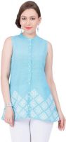 Amari By Inmark Casual Printed Women's Kurti(Blue, White)