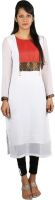 Anvin Party Self Design Women's Kurti(White) Anvin Party Self Design Women's Kurti(White)