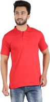 Ap'pulse Solid Men's Polo Neck Red T-Shirt