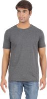 Ap'pulse Solid Men's Round Neck Grey T-Shirt