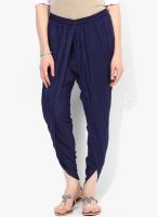 Aum Navy Blue Solid Dhoti Pant