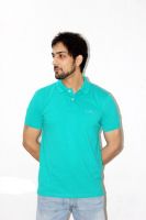 Austin Wood Solid Men's Polo Neck Green T-Shirt