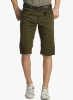 BEEVEE Olive Solid Shorts