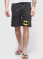 Batman Printed Grey Melange Shorts