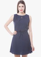 Being Fab Blue Printed Dress