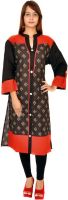 Bela Casual Printed Women's Kurti(Black)