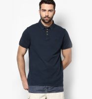 Bellfield Navy Blue Polo T-Shirt