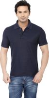 Ben Carter Solid Men's Polo Neck Dark Blue T-Shirt