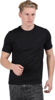 CHECKERSBAY Solid Men's Round Neck Black T-Shirt