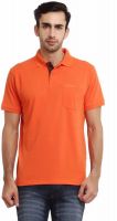 Classic Polo Solid Men's Polo Neck Orange T-Shirt