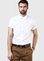Code by Lifestyle White Slim Fit Casual Shirt