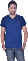 Colors and Blends Solid Men's V-neck Blue T-Shirt Colors and Blends Solid Men's V-neck Blue T-Shirt
