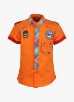 Cool Quotient Orange Casual Shirt