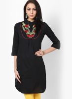 Entropy Black Kurta