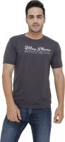Eprilla Printed Men's Round Neck Black T-Shirt