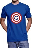 Fanideaz Printed Men's Round Neck Blue T-Shirt