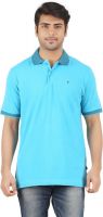 Furore Solid Men's Polo Neck Blue T-Shirt
