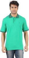 Furore Solid Men's Polo Neck Green T-Shirt