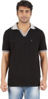 Furore Solid Men's Polo Neck Black T-Shirt